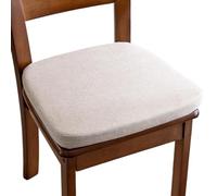 Cojines， 1 Silla de Cocina en Forma U con Lazos, Repuesto, Funda Reutilizable algodón y Lino(Beigem)