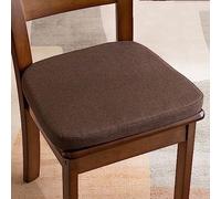 Cojines， 1 Silla de Cocina en Forma U con Lazos, Repuesto, Funda Reutilizable algodón y Lino(Coffeem)