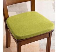 Cojines， 1 Silla de Cocina en Forma U con Lazos, Repuesto, Funda Reutilizable algodón y Lino(GreenM)