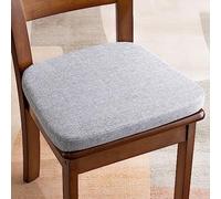 Cojines， 1 Silla de Cocina en Forma U con Lazos, Repuesto, Funda Reutilizable algodón y Lino(Ight Grey)