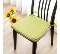 Cojines Antideslizantes para sillas de Cocina de 45 cm, Almohadillas de Asiento Suaves y Lavables con Cordones y Lazos para Comedor y Oficina, Paquete de 6 Unidades en Color Verde para Uso d