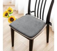 Cojines Antideslizantes para sillas de Comedor de 45 cm, Almohadillas de Asiento Suaves y Lavables con Cordones y Lazos para Cocina y Oficina, cómodos, Color Gris, Paquete de 2, Ideales para