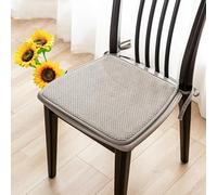 Cojines Antideslizantes para sillas de Comedor de 45 cm, Almohadillas Suaves Lavables con cordón y Lazos para sillas de Cocina, hogar y Oficina, Color Gris, Paquete de 6 Unidades.