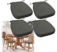 Cojines antiescaras (4 Unidades, 40 x 38 x 5 cm) con Lazos. Almohadillas de Silla de Doble Cara, Antideslizantes y Lavables para Comedor, Oficina y jardín. Almohadillas para Silla de interio