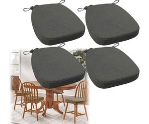 Cojines antiescaras (4 Unidades, 40 x 38 x 5 cm) con Lazos. Almohadillas de Silla de Doble Cara, Antideslizantes y Lavables para Comedor, Oficina y jardín. Almohadillas para Silla de interio