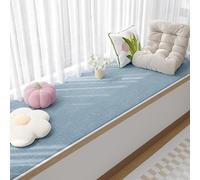 Cojines azules para muebles de interior de 23 plazas, lavable, antideslizante, ventana mirador, banco, porche, 170 x 70 x 2 cm, cojín cómodo para decoración del hogar