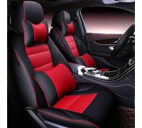 Cojines Coche Asientos Funda Cuero Asiento Coche Accesorios Para Accord Para FIT Para CITY Para XR-V Para Odyssey Para Element Para Pilot Fundas Asientos Coche(Negro rojo,Luxury)