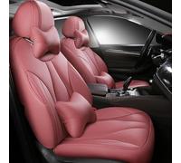 Cojines Coche Asientos Funda Cuero Personalizada Asiento Coche 7 Asientos Para VW Para Sharan Para Multivan Para Caravelle Para Atlas Para Teramonte Para Touran Fundas Asientos Coche(PINK LUX)