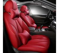 Cojines Coche Asientos Funda Cuero Personalizada Asiento Coche 7 Asientos Para VW Para Sharan Para Multivan Para Caravelle Para Atlas Para Teramonte Para Touran Fundas Asientos Coche(RED LUX)