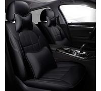 Cojines Coche Asientos Funda Cuero Personalizada Asiento Coche 7 Asientos Para VW Para Sharan Para Multivan Para Caravelle Para Atlas Polipiel Estilo Fundas Asientos Coche(BLACK LUX)