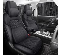 Cojines Coche Asientos Funda Mixta Cuero Asiento Coche 5 Asientos Para Lexus UX RX IS250C GS ES LS GX LX RC NX CT200h Accesorios Fundas Asientos Coche(Black Lux)