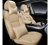 Cojines Coche Asientos Funda Personalizada Asiento Coche 7 Asientos Para VW Para Sharan Para Multivan Para Caravelle Para Atlas Para Teramont Para Touran Fundas Asientos Coche(BEIGE LUX)
