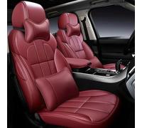 Cojines Coche Asientos Funda Personalizada Asiento Coche 7 Asientos Para VW Para Sharan Para Multivan Para Caravelle Para Atlas Para Teramont Para Touran Fundas Asientos Coche(WINE RED LUX)