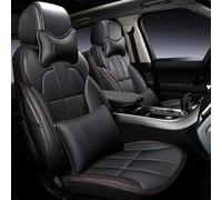 Cojines Coche Asientos Funda Personalizada Asiento Coche 7 Asientos Para VW Para Sharan Para Multivan Para Caravelle Para Atlas Para Teramont Para Touran Fundas Asientos Coche(BLACK LUX)