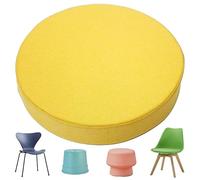 Cojines de Asiento de 45 x 45 x 5 cm/18 x 18 x 2 Pulgadas, cojín Redondo para Taburete de Lino Relleno de Esponja, Suave y Duradero, Resistente a Las deformaciones. La Cremallera Permite Des