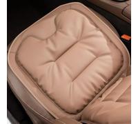 Cojines De Asiento De Cuero Suaves Y Resistentes a La Suciedad, Antideslizantes, Transpirables, De Espuma Viscoelástica, Funda para Asiento De Conductor para Viajes, Aptos para La Mayoría(Brown)