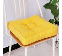 Cojines de asiento de espuma viscoelástica - Almohadillas cuadradas firmes para sillas de comedor, sofás, sillones, jardín y uso exterior. Ideales para personas mayores y mujeres embarazadas (Amarill