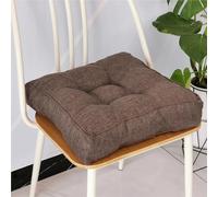 Cojines de asiento de espuma viscoelástica - Almohadillas cuadradas firmes para sillas de comedor y sofás, uso exterior, cómodos para personas mayores y mujeres embarazadas (marrón oscuro, 4 unidades