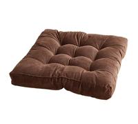 Cojines De Asiento De Pana Cojín cuadrado de pana gruesa - Almohadilla transpirable for silla oficina, ideal for todas las estaciones. Puf ergonómico for el hogar, balcón o yoga(Coffee color)