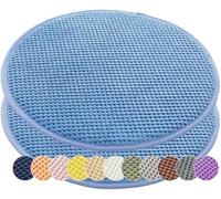 Cojines de Asiento para Silla de Comedor 2 Piezas: 40 cm/16 Pulgadas Cojín de Taburete Redondo con Correas y partículas Antideslizantes, con un Tacto Delicado y Suave, Disponible en una vari