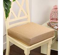 Cojines de asiento para silla, gruesos 5/8/10 cm, cojines cuadrados suaves, cojines de comedor para interiores y exteriores (45 x 45 x 10 cm), color beige