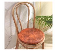 Cojines De Asiento Redondos De Cuero For Sillas Espuma De Confort Gruesa Superficie Impermeable Base Antideslizante For Adultos Comedor Cocina Asientos Suelo(Orange,40CM*4CM)