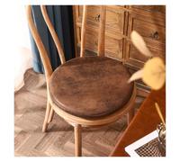 Cojines De Asiento Redondos De Cuero For Sillas Espuma De Confort Gruesa Superficie Impermeable Base Antideslizante For Adultos Comedor Cocina Asientos Suelo(Brown,35CM*4CM)