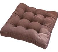 Cojines de Asiento Suaves y Gruesos, Cojines de Tatami, futones, Almohadas for Sentarse en la Oficina, el hogar o el automóvil.(Coffee,50x50x10cm)