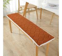 Cojines de Banco 11 * 78 Pulgadas Cojín de Asiento de Banco Antideslizante, Correas en Cada Lado, Tacto Pero también Resistente al Desgaste.