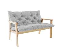 Cojines de banco de columpio para exteriores con respaldo de 2 a 3 asientos, almohada de repuesto antideslizante para muebles de patio, sillas de jardín, 150 x 100 x 8 cm, color gris, uso en