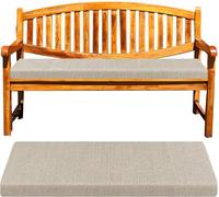 Cojines de banco de jardín para exteriores para sofás y sillas columpios, color gris topo, 130 x 55 x 5 cm, impermeables, cómodos, duraderos, perfectos para decoración de patio, patio y balcón