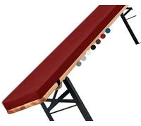 Cojines de Banco para Muebles de Exterior E Interior Rectangulares Antideslizantes con Cremallera para Tumbonas Columpios Y Ventanales (Burdeos 199 X 25 X 5 cm)