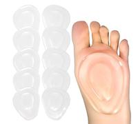 Cojines de bola de pie, paquete de 10 almohadillas metatarsianas para mujeres y hombres, plantillas para antepié, apoyo para amortiguación, alivio del dolor, almohadillas para el neuroma de Morton