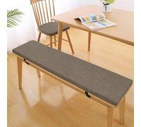 Cojines de espuma viscoelástica de alta densidad para exteriores, 180 x 45 x 10 cm, lino lavable, antideslizante, para banco de zapatos, asiento de ventana, piano, muebles de patio