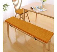 Cojines de espuma viscoelástica de alta densidad para muebles de exterior, 120 x 45 x 3 cm, lino lavable, antideslizante, perfecto para bancos, ventanas, piano, comodidad elegante para zapatos.