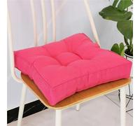 Cojines de espuma viscoelástica para sillas, cojines cuadrados firmes para ancianos y embarazadas, sillas de comedor, sofás, sillones, jardín y uso exterior (rojo sandía, 6 unidades, 50 x 50 cm)