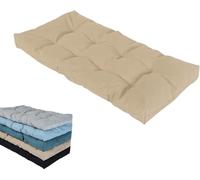 Cojines De Exterior Impermeables para Jardín Y Terraza, Banco, Sofá, Sillas, Palets, Tumbona O Chaise Longue - Cojín Rectangular con Correas Antideslizante, Espuma Mueblesa(J,90x40cm/35 x16)