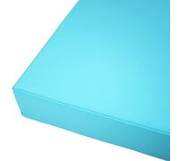 Cojines de exterior para sofá de 2 y 3 plazas, impermeables, de piel sintética, con cremallera, para patio, comedor, columpio, almohada azul mar, 70 x 30 x 5 cm