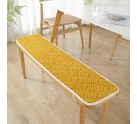 Cojines de jardín 11 * 39 Pulgadas Cojín de Asiento de Banco Antideslizante, Correas en Cada Lado, Tacto Pero también Resistente al Desgaste.