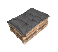 Cojines de paleta, sillas, bancos, suelo antracita 120x80 cm y niño