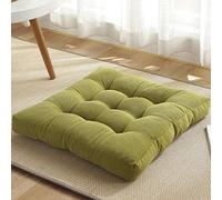 Cojines de Pana, Cojín Cuadrado de Pana for Suelo y Asiento Tatami Multicolor 16 a 20 Pulgadas(F,18"(45cm))