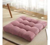 Cojines de Pana, Corduroy Square Floor Pillow Seat Cushion Multicolor 40-50cm(Powder,50x50cm(20x20inch))