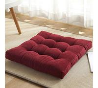 Cojines de Pana, Corduroy Square Floor Pillow Seat Cushion Multicolor 40-50cm(Red Wine,50x50cm(20x20inch))