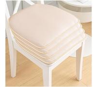Cojines de piel para sillas de comedor, antideslizantes, impermeables, con lazos, forma de herradura, para sillas de cocina, 43 x 40 cm (juego de 1 o 2)