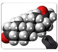 Cojines de ratón Divertidos de la matemáticas de la geometría de la química de la Ciencia modificados para requisitos particulares, cojín de ratón de Dihydroprogesterone con el Borde Cosido