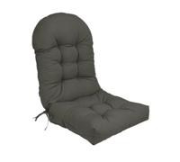 Cojines de respaldo alto para sillas Adirondack, impermeables, de poliéster Oxford, resistentes a los rayos UV, relleno extragrueso, muebles de patio al aire libre, 112 x 48 x 10 cm, color gris oscuro