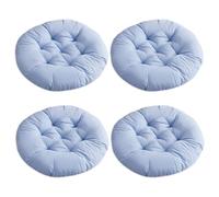Cojines de Silla Redonda, 4 Piezas de 14 Pulgadas Almohadas de Piso de 14 Pulgadas para Adultos, cojín de Piso Redondo Grueso, cojín de Asiento elástico Suave para la Sala de Estar de Yoga balcón de