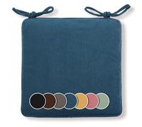 Cojines de Sillas Set de 1 2 3 4 para Cocina Salon Jardín Terraza Comedor, Cojín de Asiento Cocina Almohadilla, Cojines para Sillón Funda de Cojín para Interior y Exterior D 2pc 40 x 40 x 3 cm