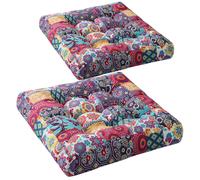 Cojines de suelo Codi para adultos y ni os, juego de 2 cojines bohemios grandes y cuadrados para yoga, sala de estar, tatami, decoraci n del hoga