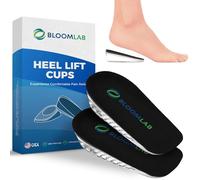 Cojines de talón para aliviar el dolor de talón, paquete de 2 elevadores de talón para tendinitis de Aquiles, inserciones de cuña para fascitis plantar, espolón óseo, alivio del dolor de pies,